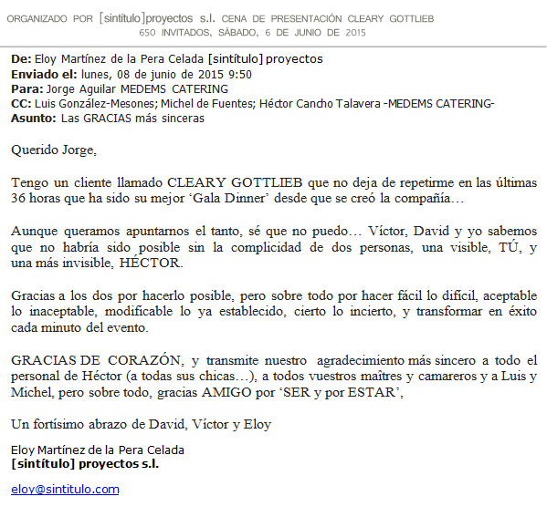 carta de agradecimiento a cliente