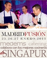 Medems Catering colabora con los mejores cocineros de Singapur Ryan Clift, Matthew Bax, Janice Wong, Kevin Cherkas y André Chiang invitados en Madrid Fusión 2011