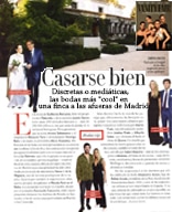 VANITY FAIR > SEPTIEMBRE 2023 > PÁG. 18 > «Además de celebrar una boda en un lugar increíble, se come muy bien. Al frente de la cocina están dos de los caterings con más prestigio de la villa: Isabel Maestre y Medems Catering.»